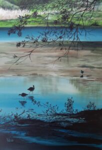 Wetland Waders by Susan Eve Newcastle Art Society