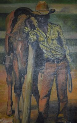 'Aboriginal Stockman' by Susanne Gorring - Newcastle Art Society